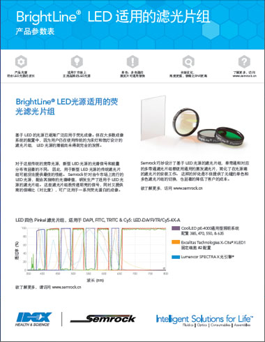 BrightLine® LED光源适用的荧光滤光片组